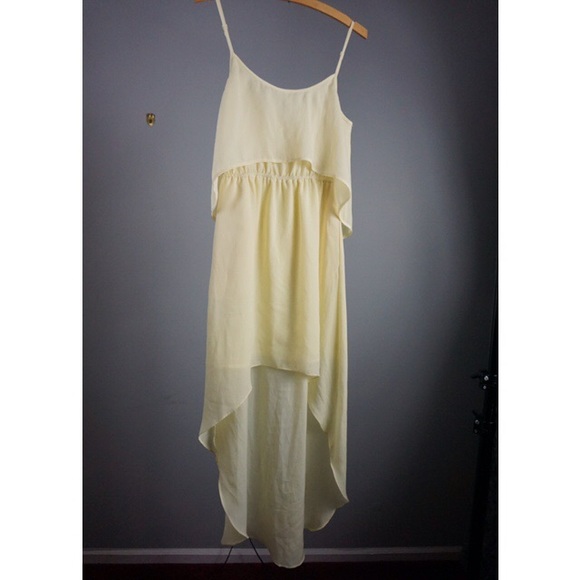 BCBGeneration Hi-Low Yellow Dress XS BCBG - Picture 2 of 8